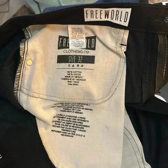 NWOT Deep Black Freeworld Nighttrain Denim Jeans Size 32 - Picture 3 of 5